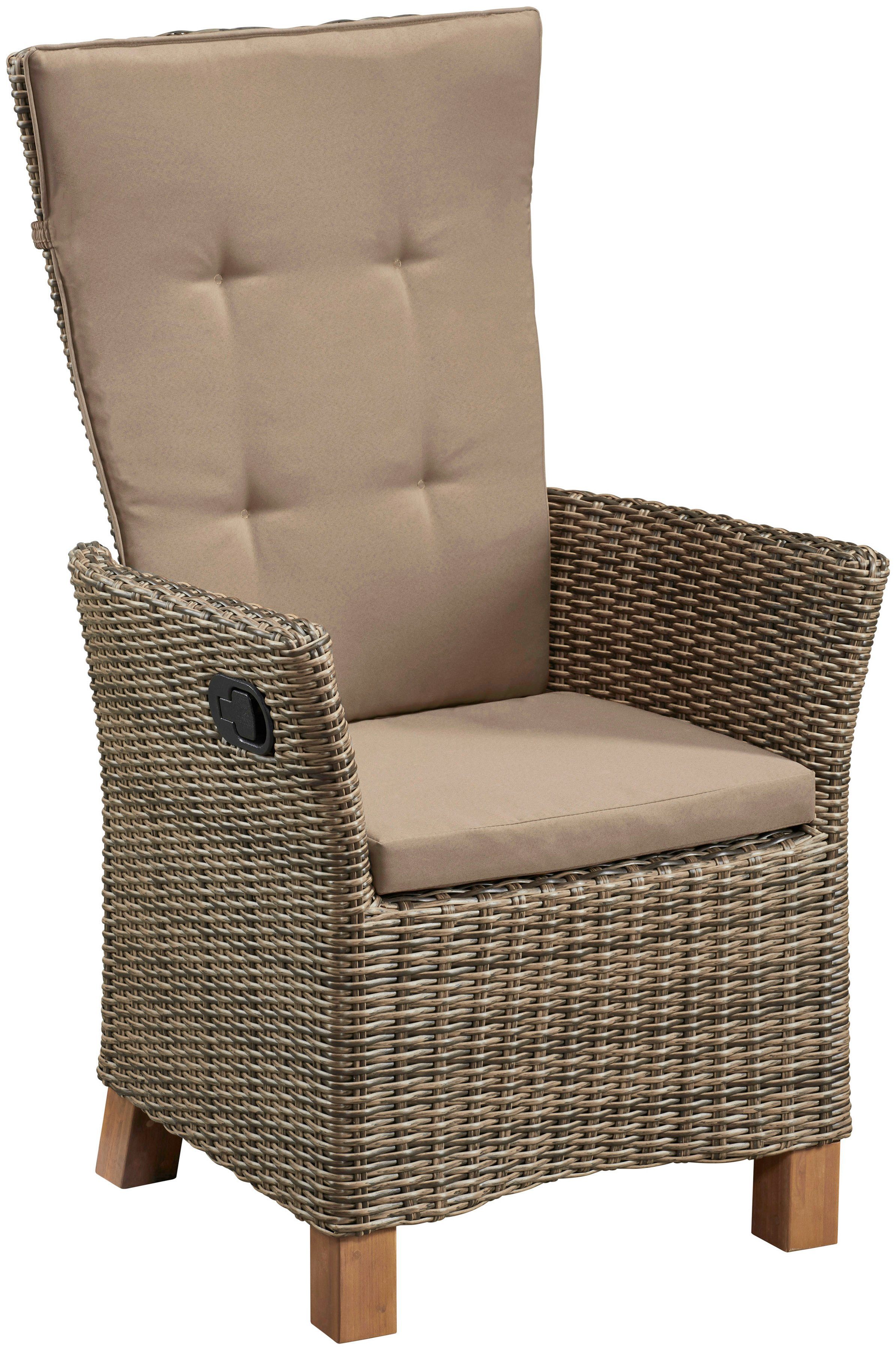 MERXX Gartenstuhl Toskana, TOPSELLER! (Set, 2 St), 2er Set, Polyrattan/Akaz günstig online kaufen