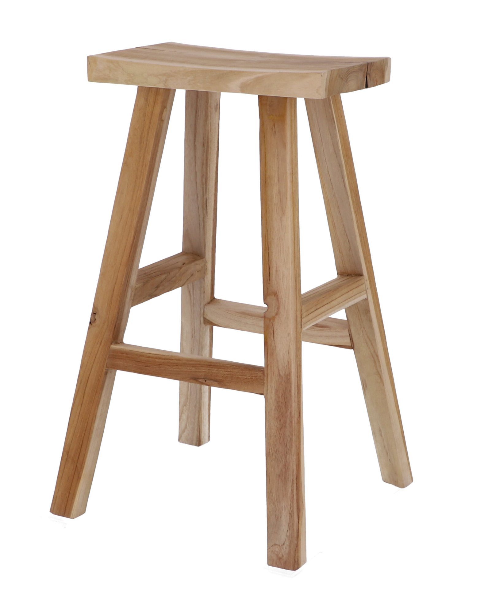 jankurtz Barhocker Curve aus Teakholz, 72 cm