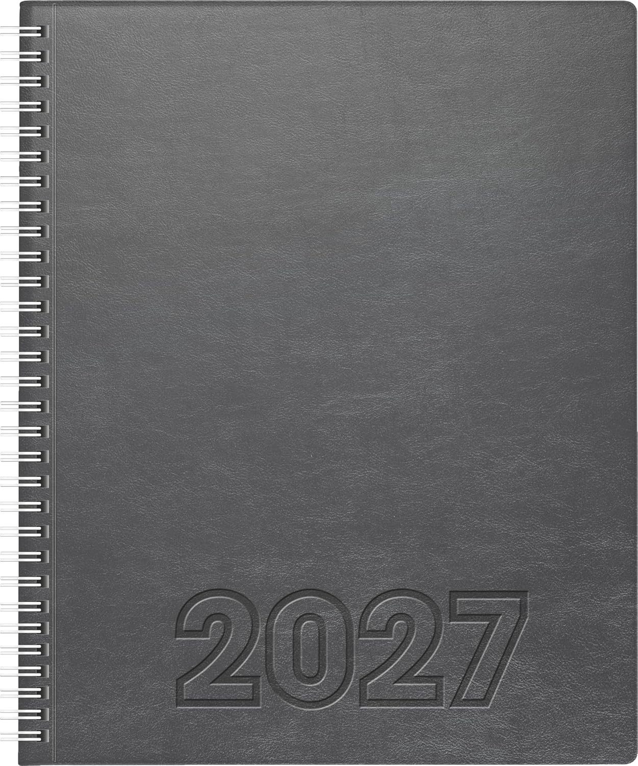 BRUNNEN Buchkalender BRUNNEN Buchkal. Manager Wt 7 weektimer 2027 Kunstleder, grau
