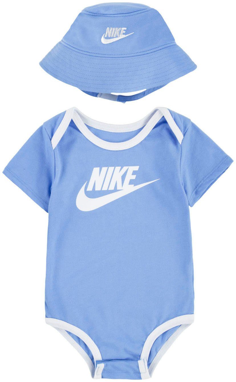 blue SET & CORE Sportswear Erstausstattungspaket BODYSUIT university 2PC BUCKET HAT 2-tlg) Nike (Set,