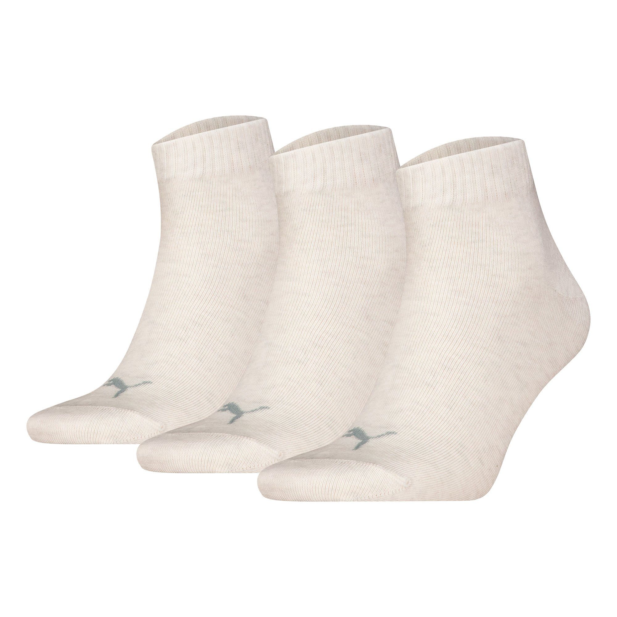 PUMA Kurzsocken Unisex Socken 3er Pack Baumwolle Quarter Plain 3P (Packung, günstig online kaufen