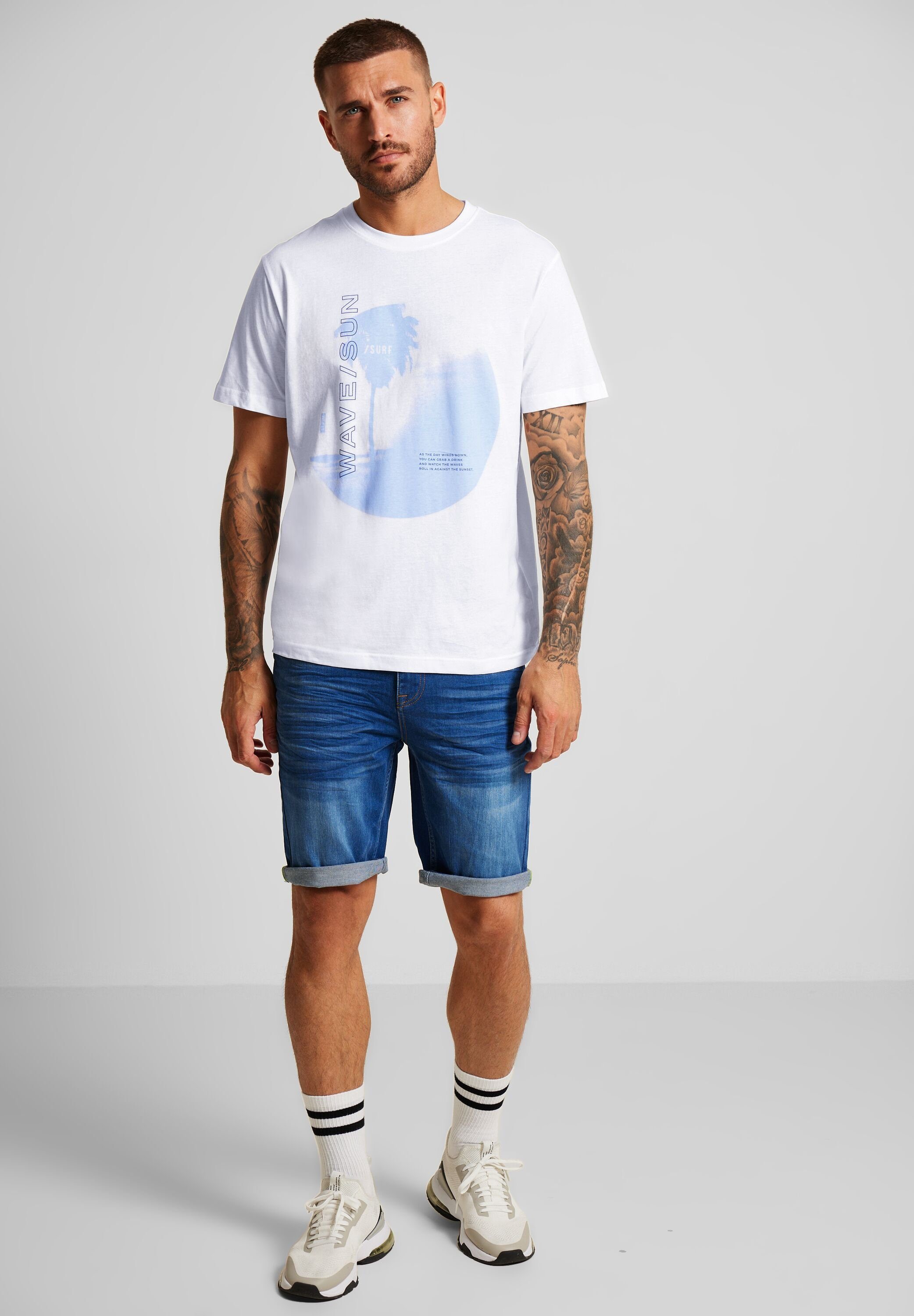 T-Shirt White MEN ONE STREET