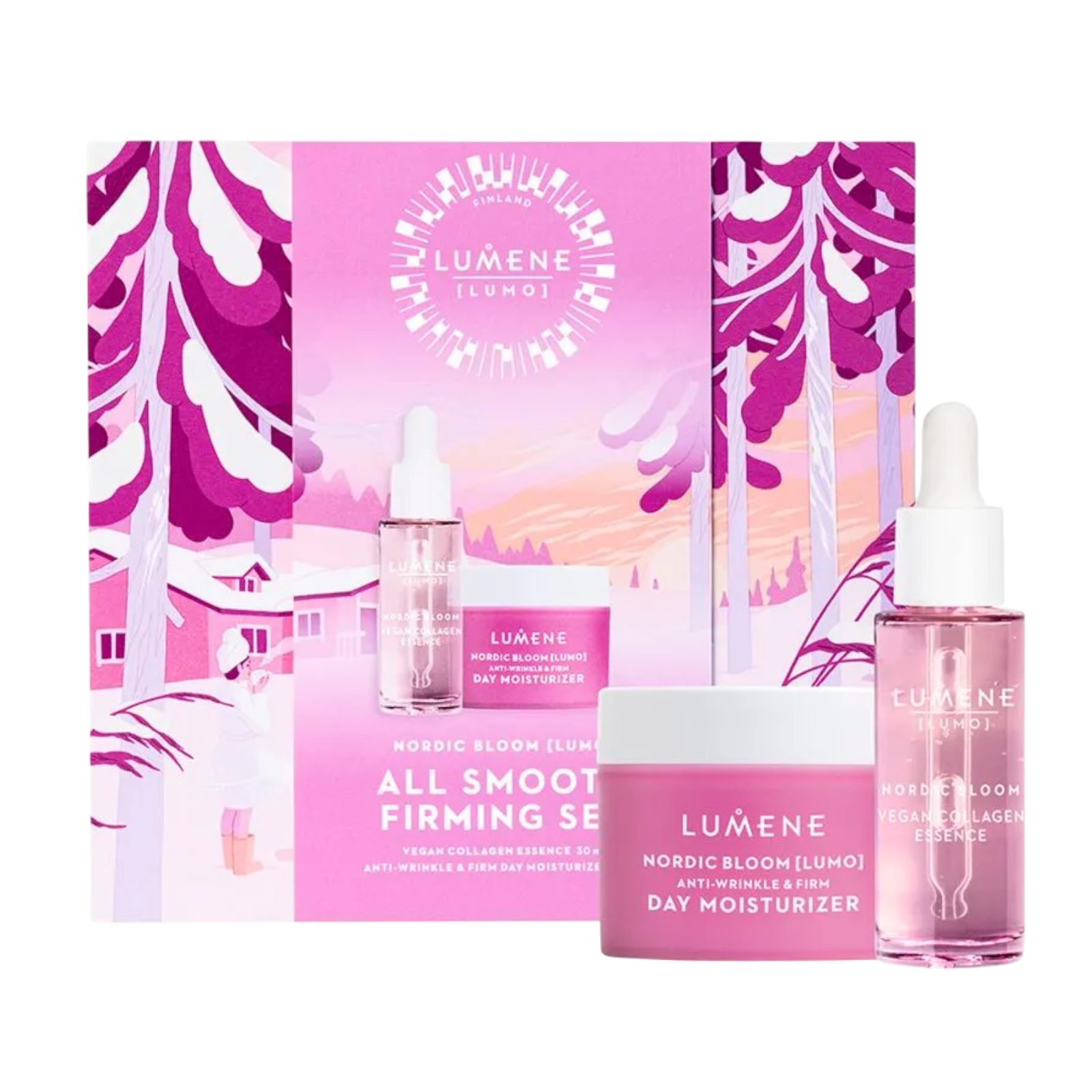 Lumene Gesichtspflege-Set Nordic Bloom [Lumo] All Smooth Firming Set 2025, 2-tlg.