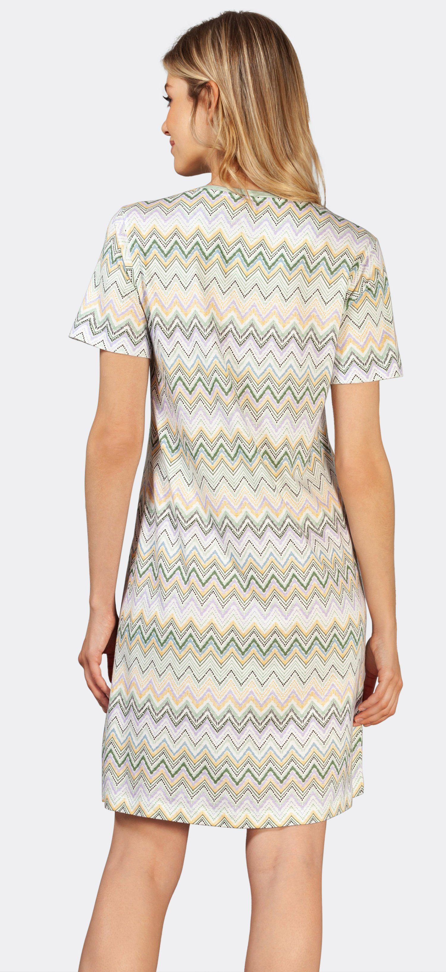 Hajo Nachthemd Modisches Damen Schlafshirt mit kurzem Arm (1-tlg) Modisches Design