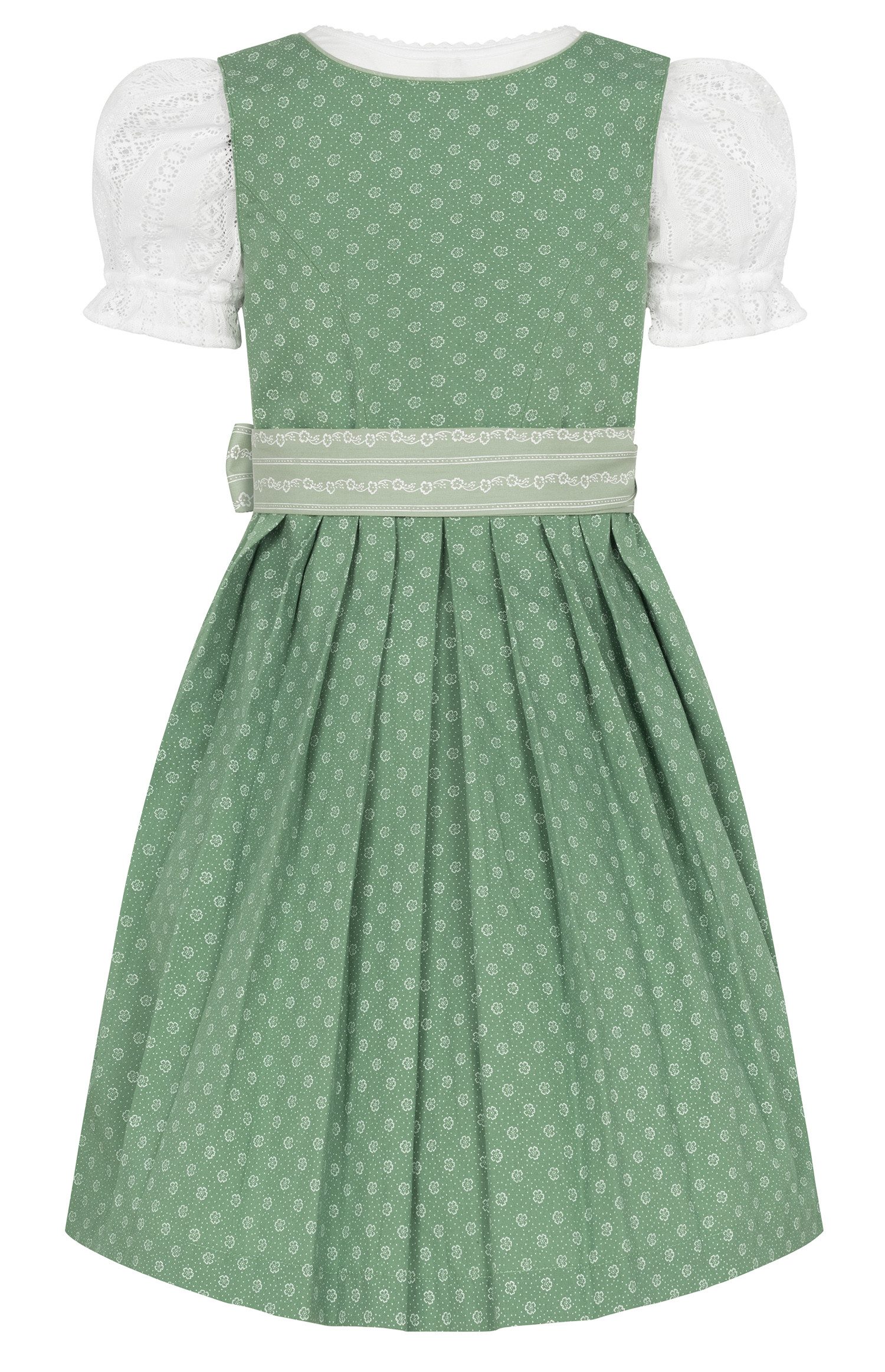 Nübler Dirndl Kinderdirndl Flores in Almgrün von Nübler - Rocklänge knielang