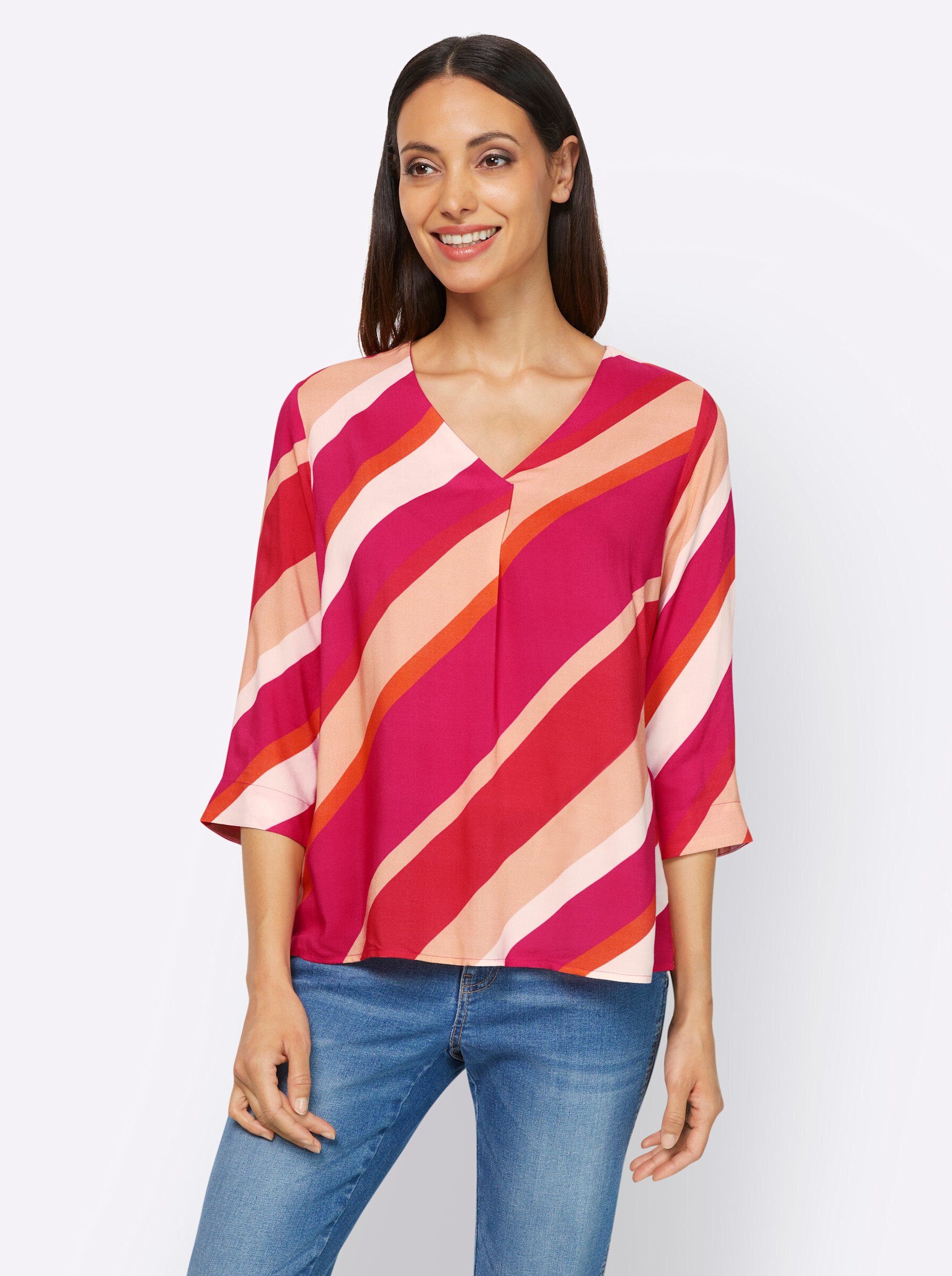 heine Klassische Bluse Druckbluse 3/4-Arm