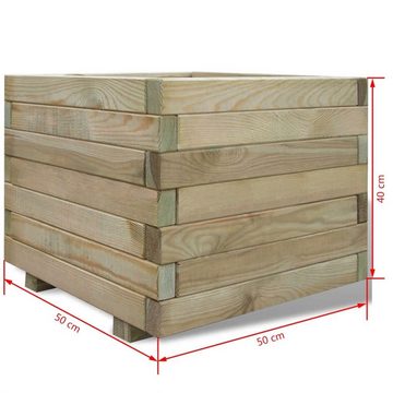 vidaXL Hochbeet Hochbeet 50x50x40 cm Holz Quadratisch