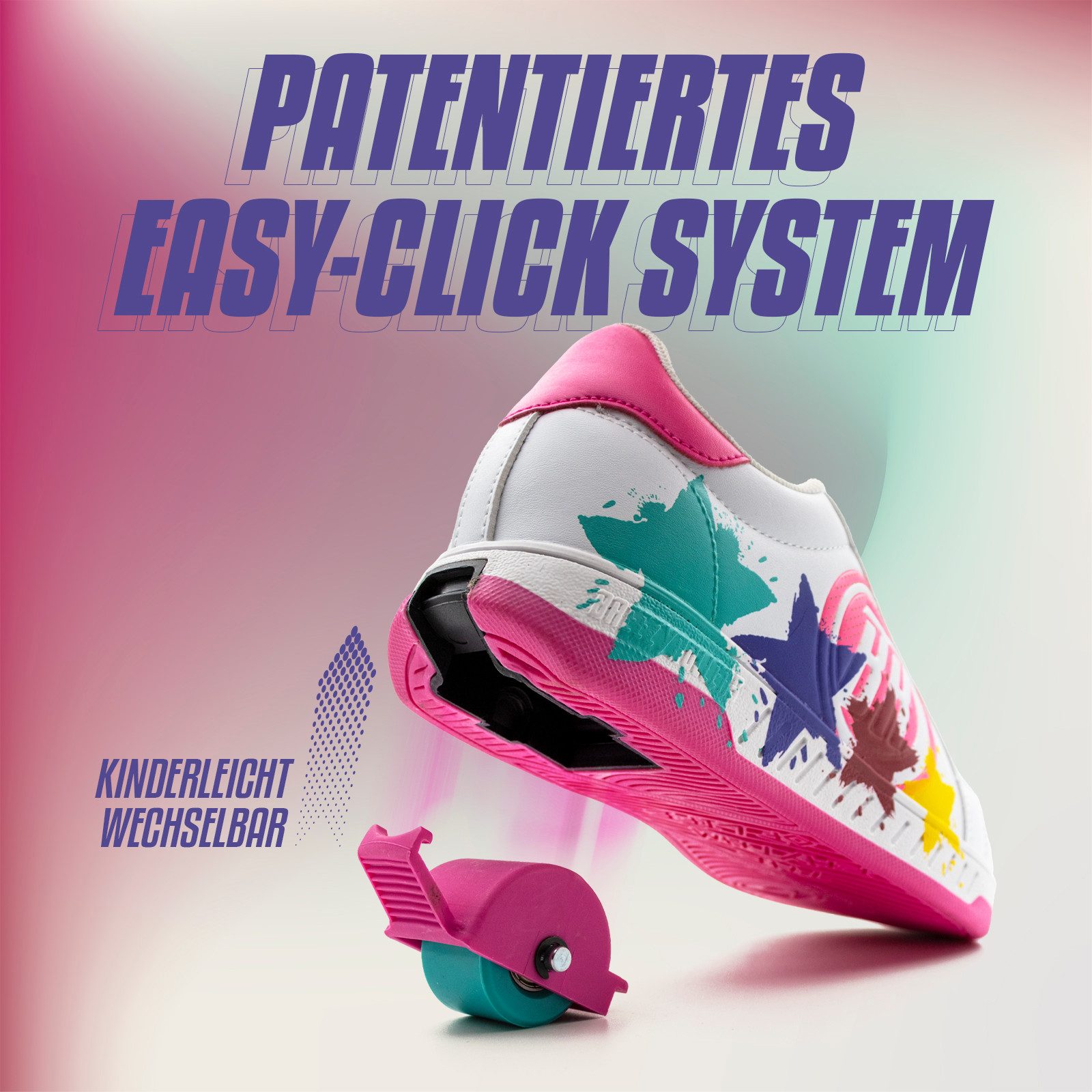 BREEZY ROLLERS Schuhe mit Rollen Rollschuhe Sneaker Heelys 2-in-1 Kinderschuhe Rollschuhe