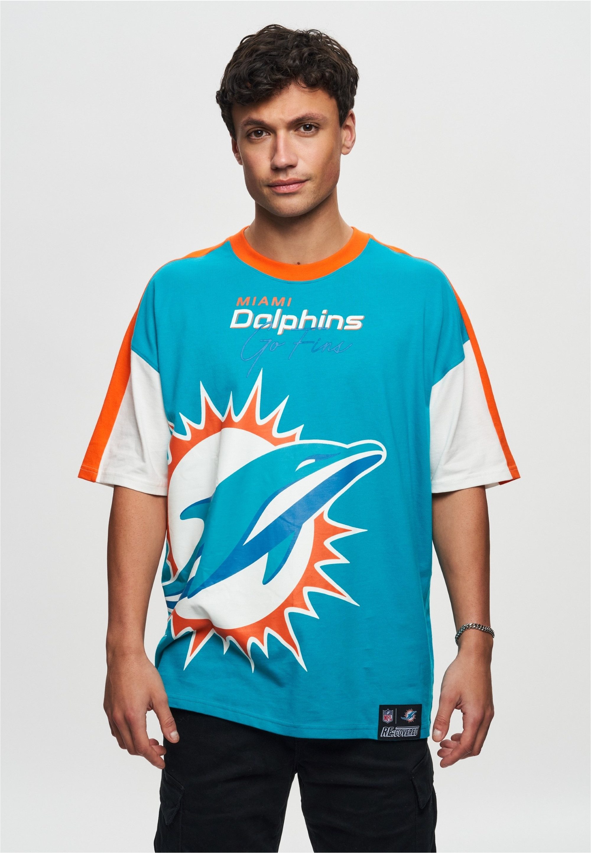Recovered T-Shirt NFL Dolphins Miami Cut and Sew Oversized für alle Miami Dolphins-Fans