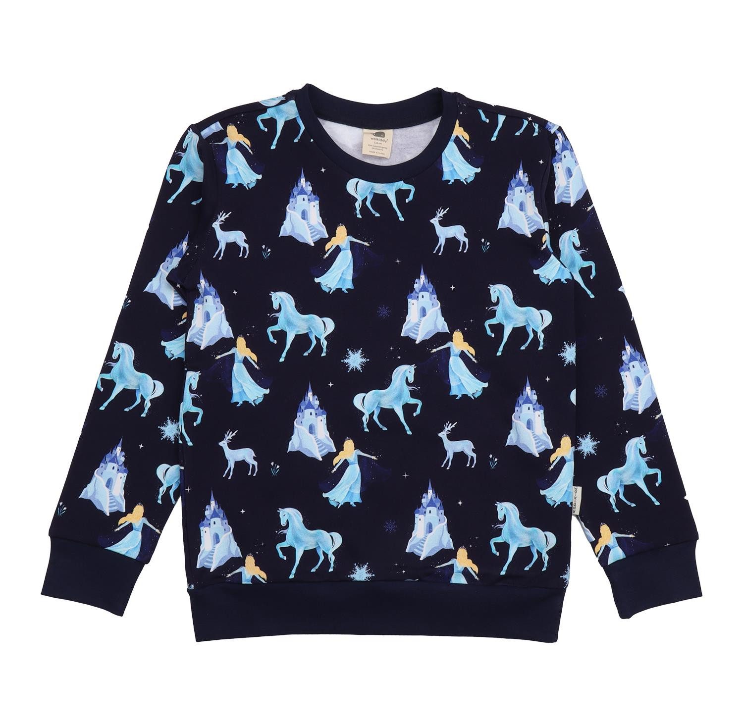 Sweatshirt Walkiddy mit Prinzessinmoiv aus Bio Baumwolle
