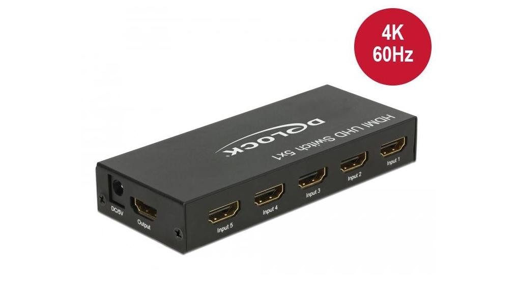 Modem Delock HDMI UHD Switch 5 x HDMI in > 1 x HDMI out