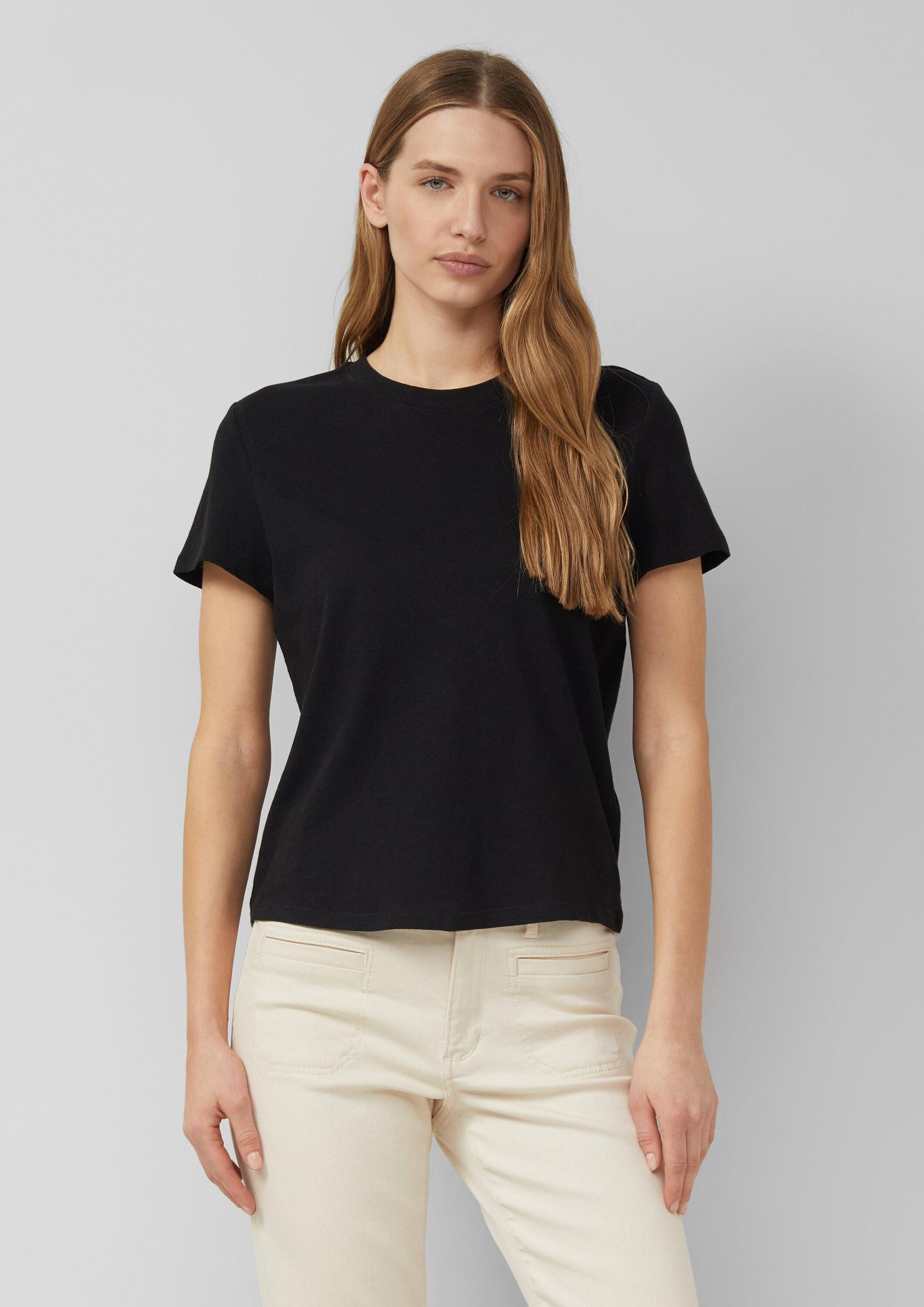 s.Oliver Kurzarmshirt T-Shirt T-Shirt aus Leinenmix