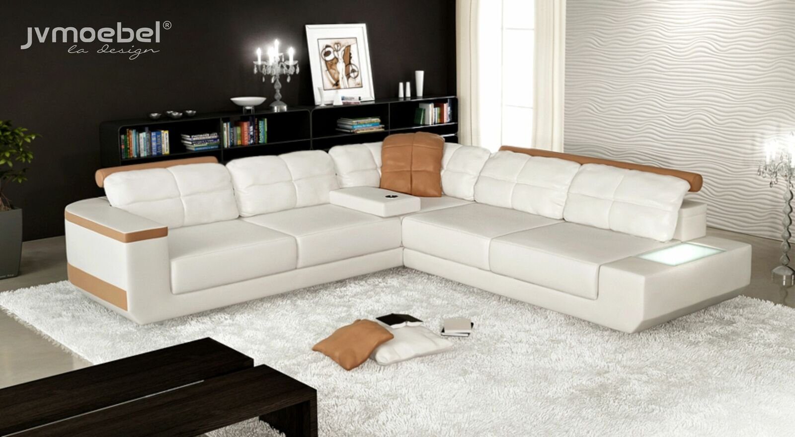 JVmoebel Ecksofa, Design Modern Sofa L-Form XXL Couch Ecksofa Leder Wohnlandschaft