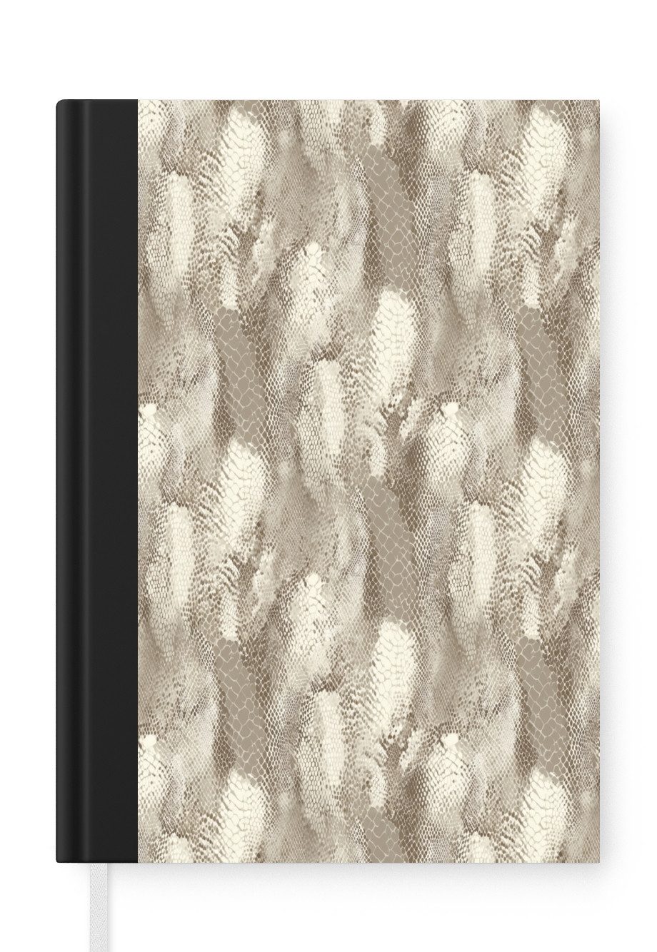 MuchoWow Notizbuch Schlange - Textur - Sand, Notebook, Notizblock a5, Tagebuch, Journal Liniert