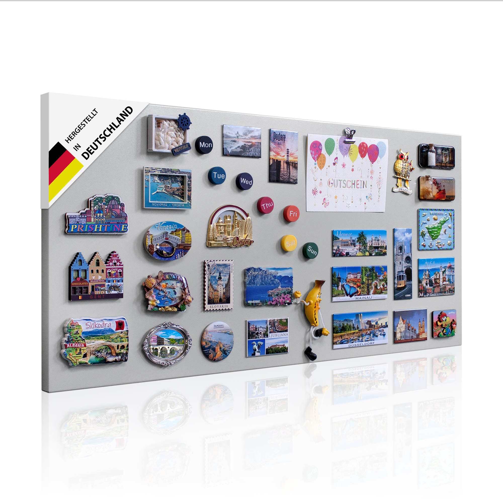banjado Wandtafel Stahl, (inkl. 4 Magnete, günstig online kaufen