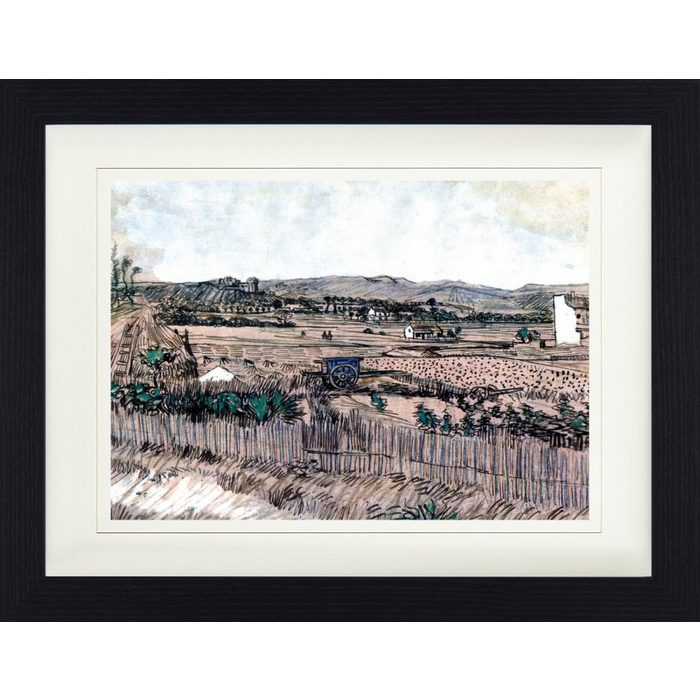 1art1 Bild mit Rahmen Vincent Van Gogh - Der Blaue Karren 1888