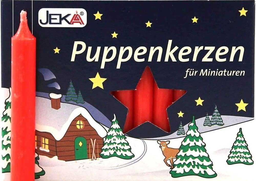 JEKA Spitzkerze Puppenkerzen - Durchmesser 10 mm weiß oder rot günstig online kaufen