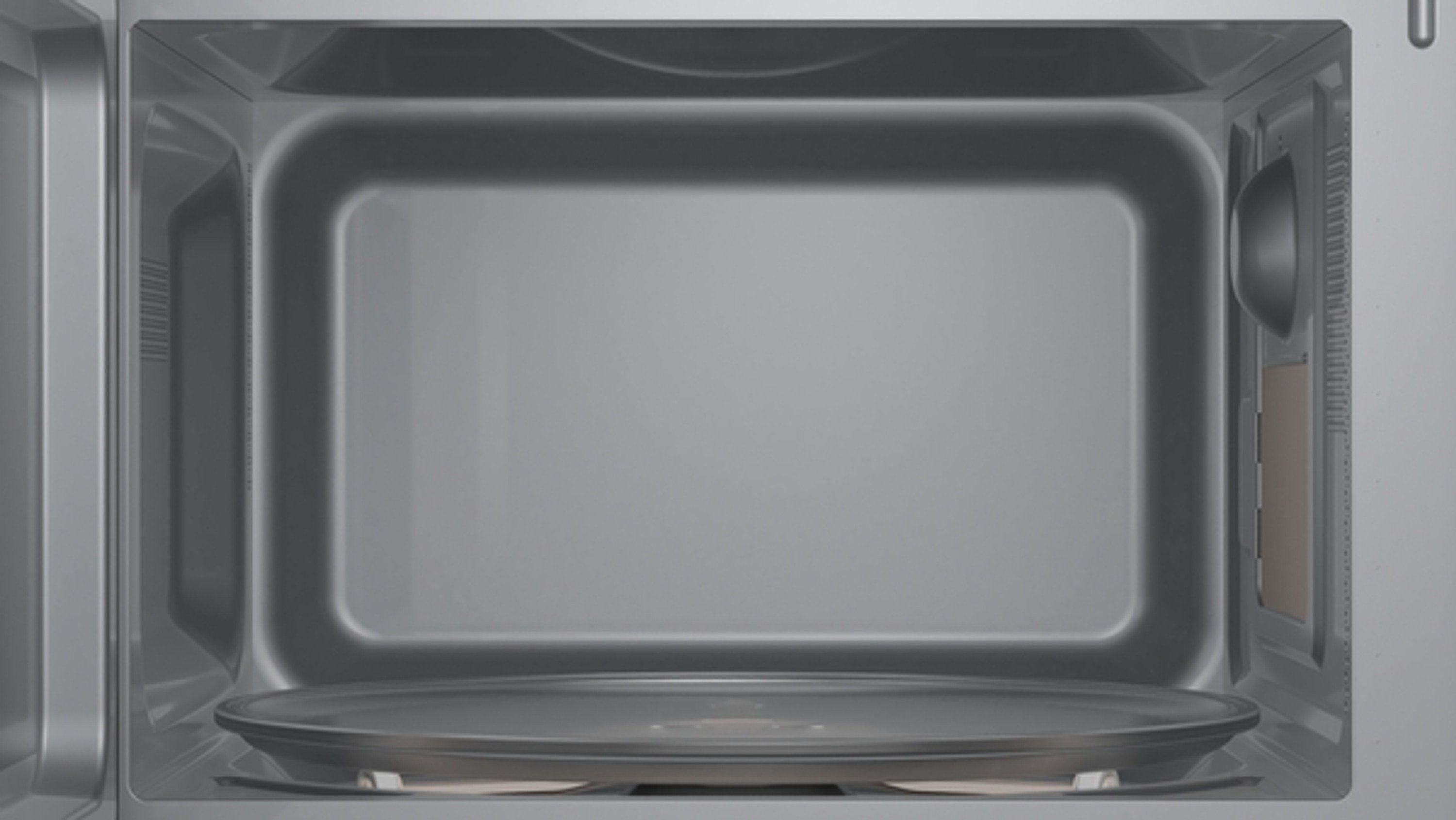 SIEMENS Mikrowelle FF020LMB2, Mikrowelle, 20 l, 44 x 26 cm, Schwarz, Edelstahl