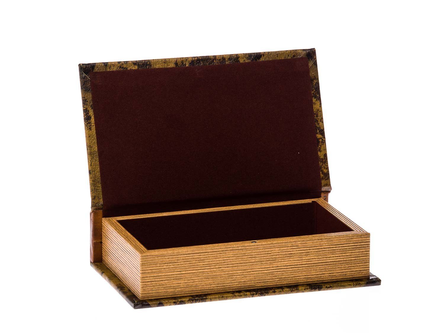 Vintage Buch-Deko Box Aus Holz – 19x13x5 Cm, Geheimfach Für Schmuck & Wertsachen, Regal-Dekoration
