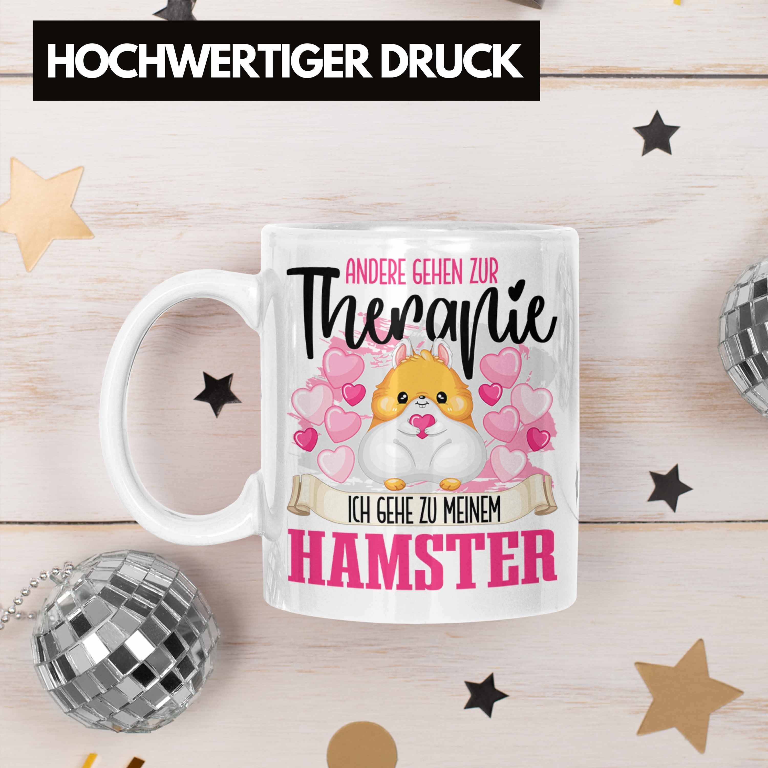 Weiss - Hamster Tasse Lu Geschenk Besitzerin für Tasse Hamster Trendation Therapie Trendation
