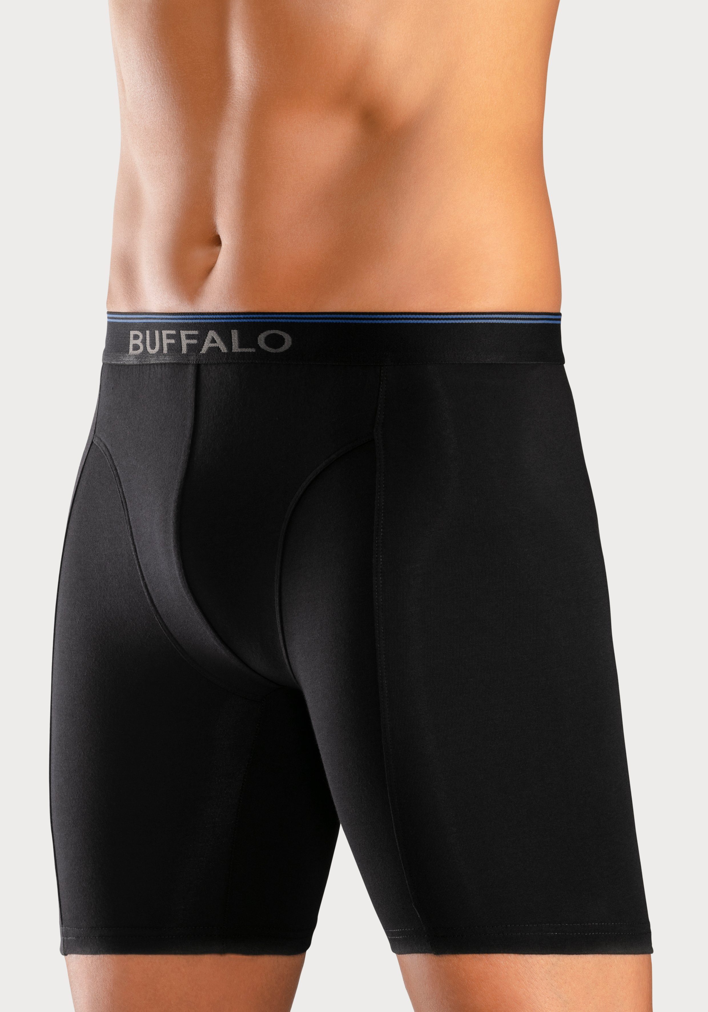 Buffalo Boxer (Packung, 3-St) in Sport auch für ideal schwarz und Form langer Trekking