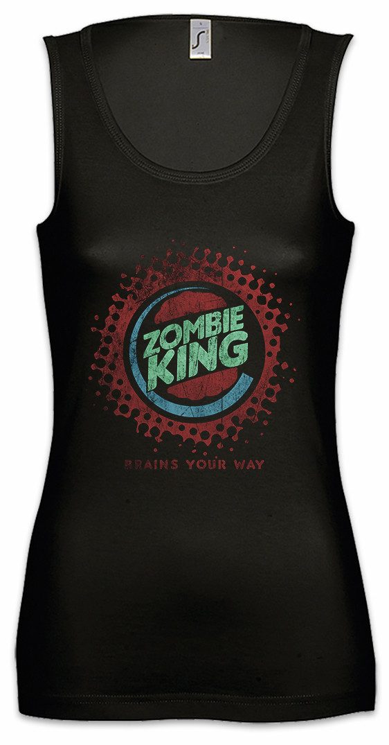 Tanktop Zombie King Ärmelloses Damen T-Shirt Walking Splatter Gore Blood Dead