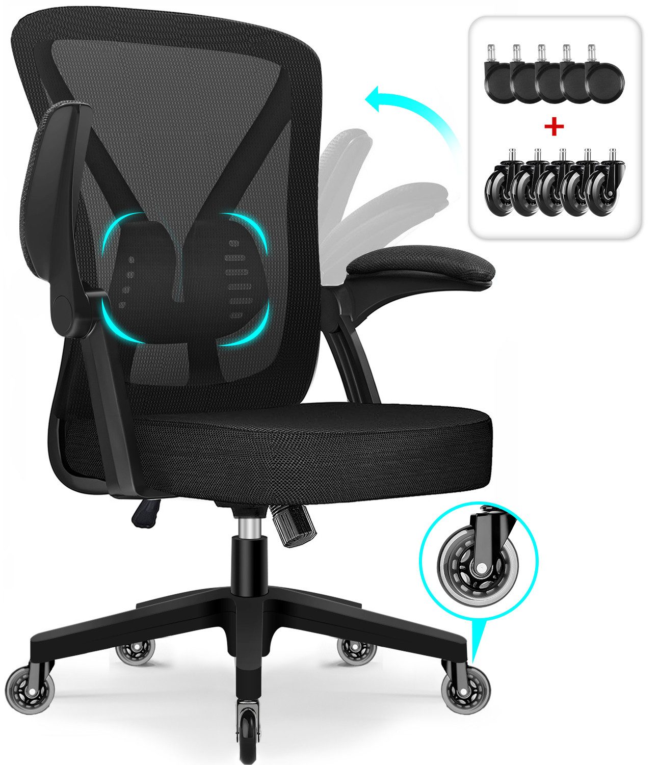 Adormii Bürostuhl Ergonomischer Bürostuhl,Schreibtischstuhl mit klappbaren günstig online kaufen