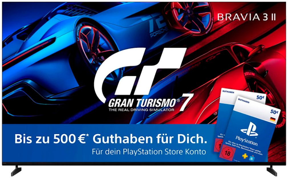 Sony K-75XR35M2 BRAVIA 3 II LED-Fernseher (189 cm/75 Zoll, 4K Ultra HD, Smart-TV, Google TV, BRAVIA 3 II, XR Prozessor mit KI, 120-Hz-Fernseher mit Dolby Vision/At)