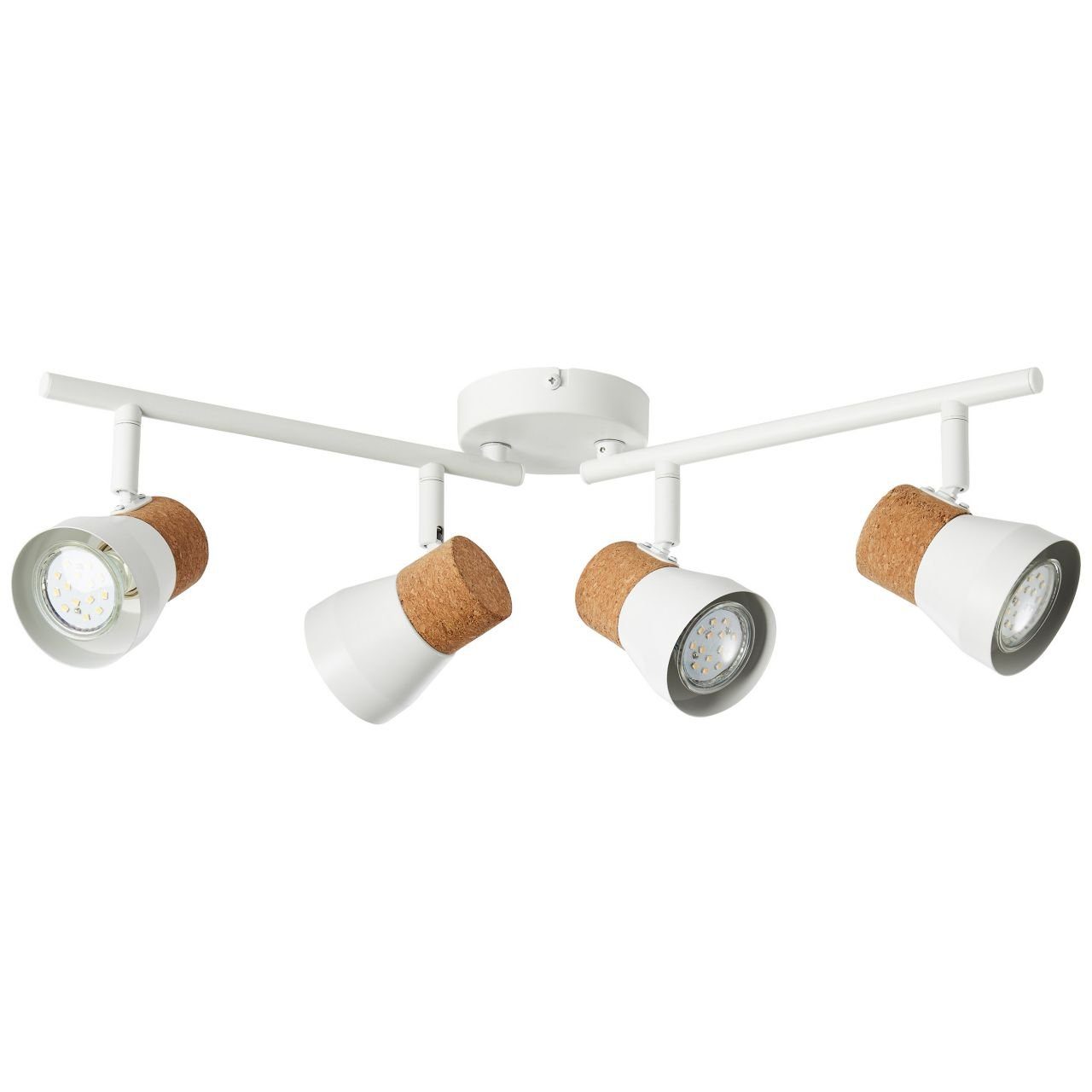 Brilliant Deckenleuchte Moka, Lampe Moka matt/braun 4x PAR51, 10W, geeign weiß Spotrohr GU10, 4flg