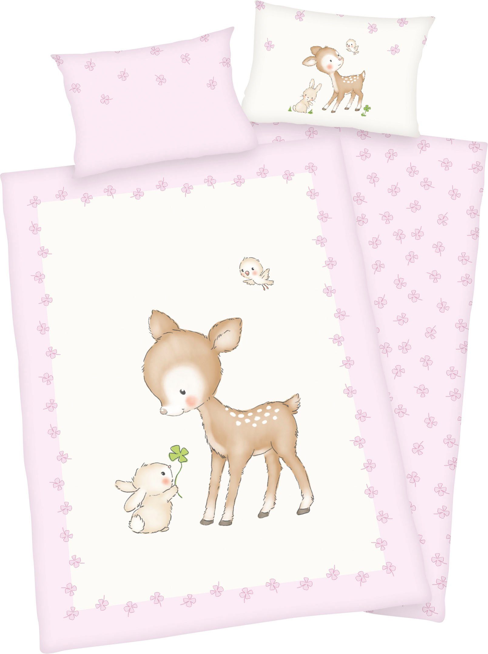 Baby Best Babybettwäsche Kleines Reh, Flanell, mit niedlichem Motiv