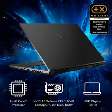 ERAZER Gaming-Notebook (39.6 cm/15.6 Zoll, Intel Core i7 13620H, Nvidia GeForce RTX 4070, 2000 GB SSD, Full-HD Display 144Hz, 32GB, Windows 11, MD62628)