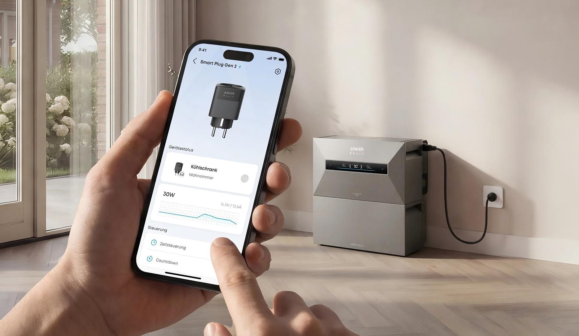 Anker Balkonkraftwerk Anker SOLIX Smart Plug Gen 2 für Solarbank 2/3/4 Pro/Max AC, Intelligenter,WLAN,Bluetooth,Stecker