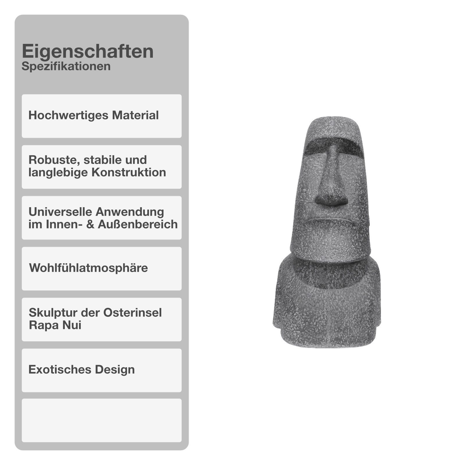 STADO Dekofigur Moai Rapa Nui Figur Skulptur Osterinsel Deko Kopf Statue Ku günstig online kaufen
