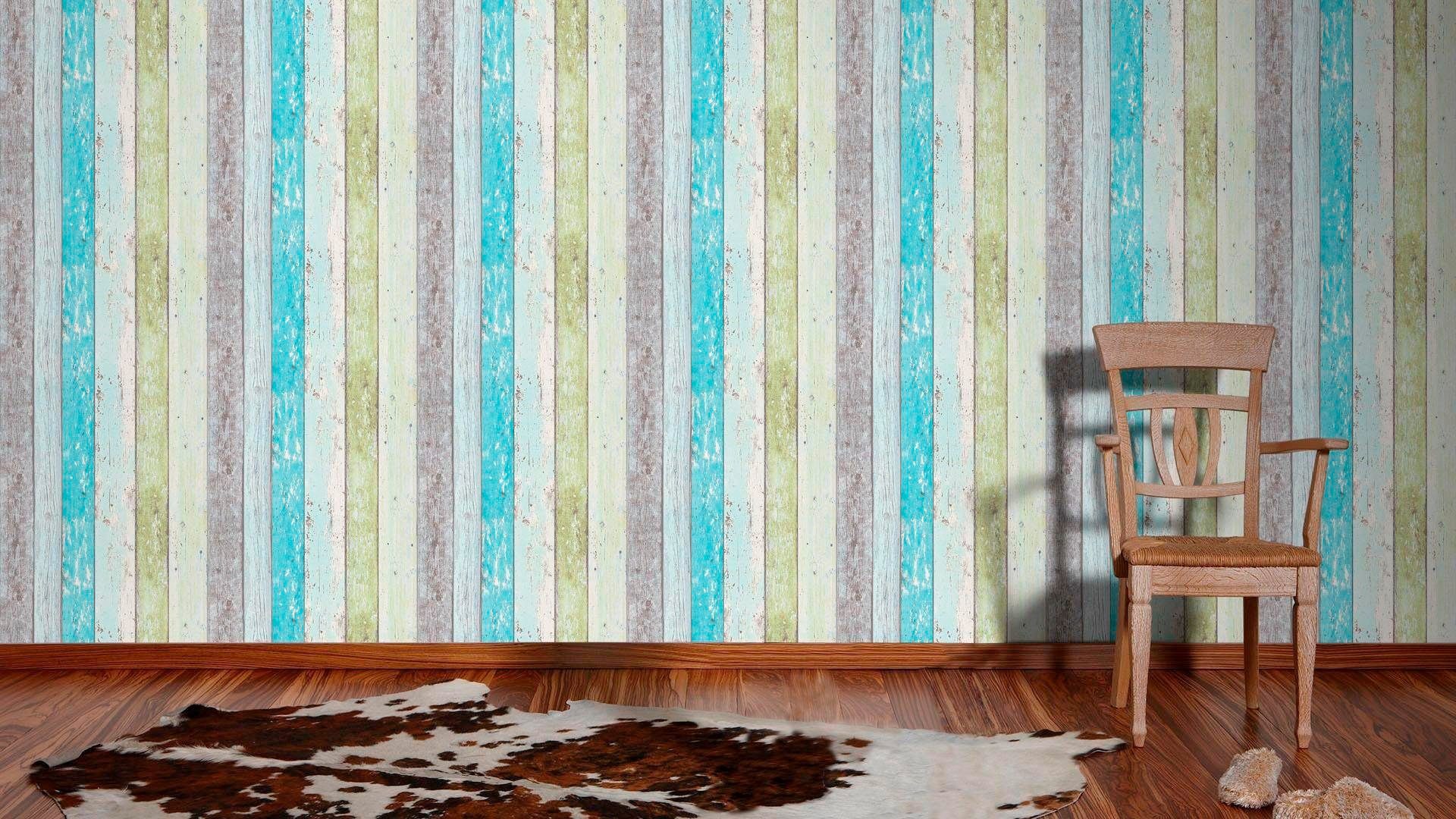 living walls Vliestapete Best of Wood`n Stone 2nd Edition, Holz, Landhaus Tapete Holzoptik