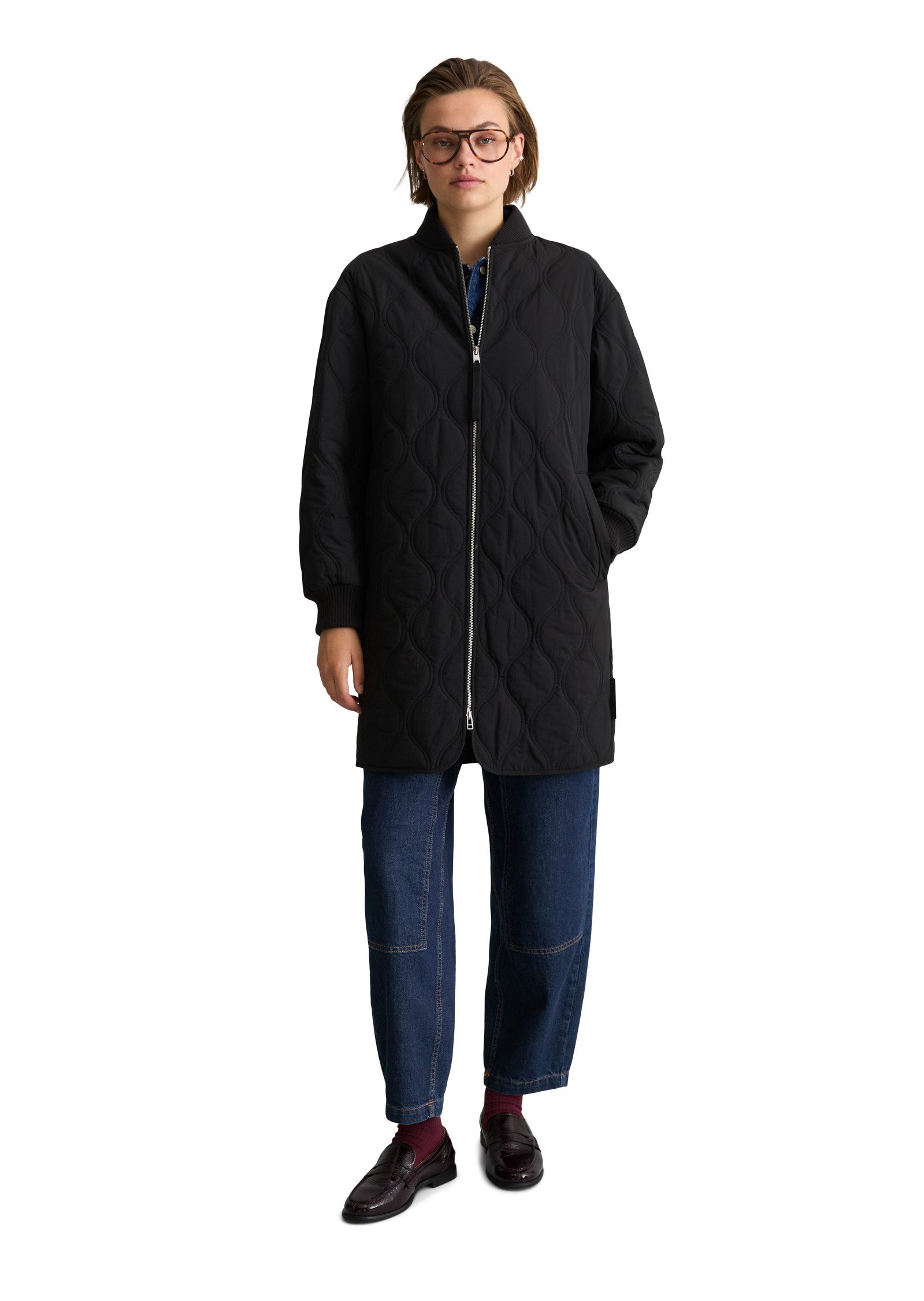 Marc O'Polo DENIM Steppmantel regular aus recyceltem Nylon – Bild 4 von 5