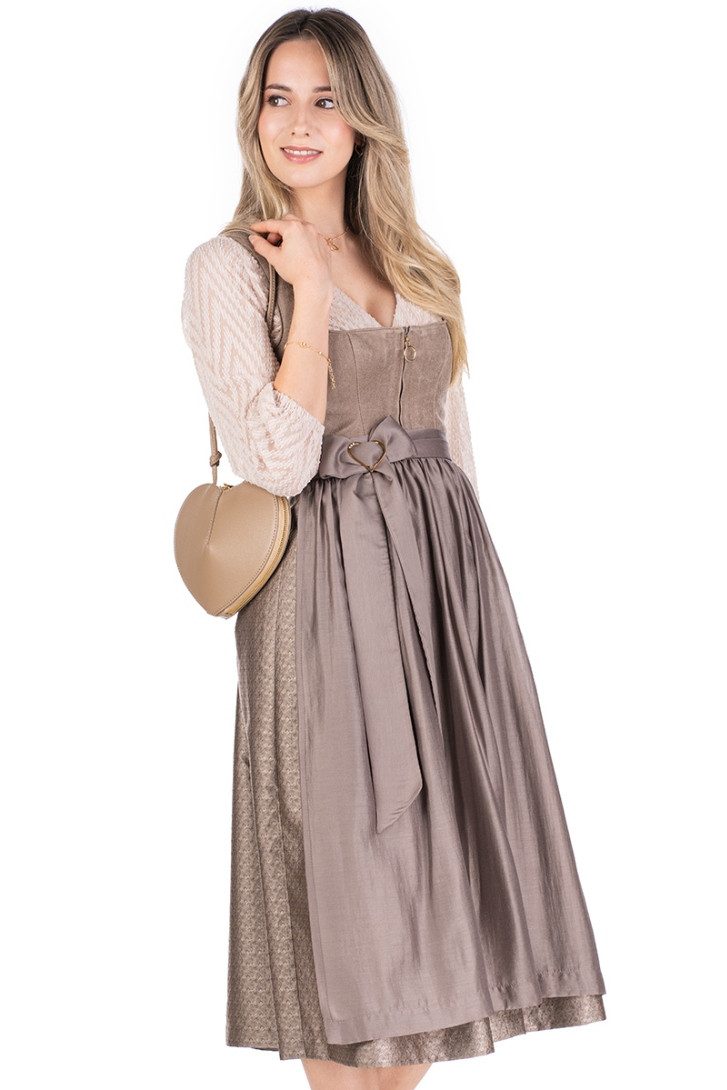 MarJo Dirndl Midi Dirndl 2tlg. - PETERSHAUSEN - affogato