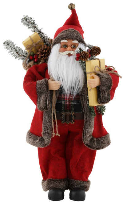 my home Weihnachtsmann »Weihnachtsdeko rot«, mit Sack und Geschenken, Höhe ca. 45,5 cm