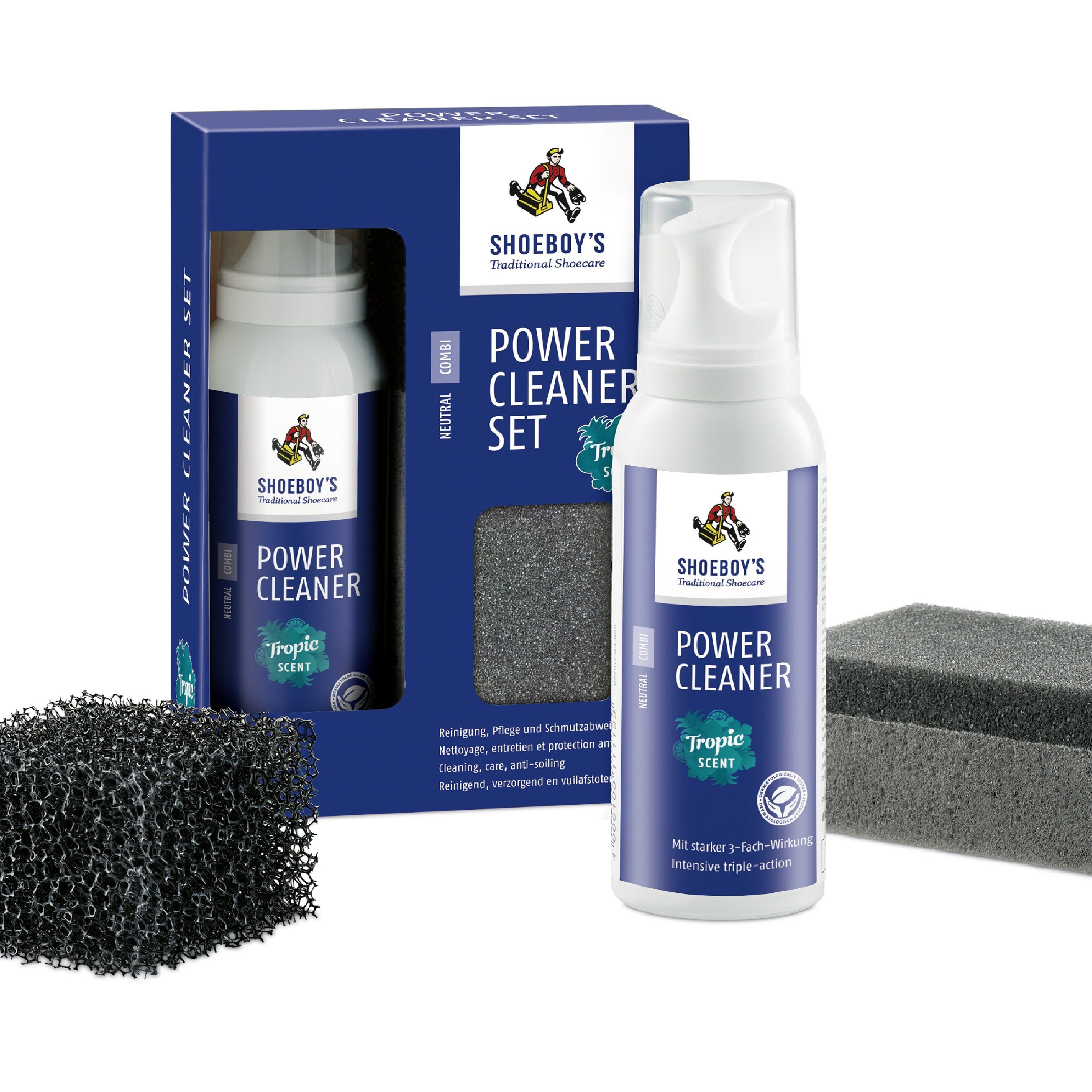 Schuhputzbürste Power Cleaner Set, Shoeboys (3-tlg)