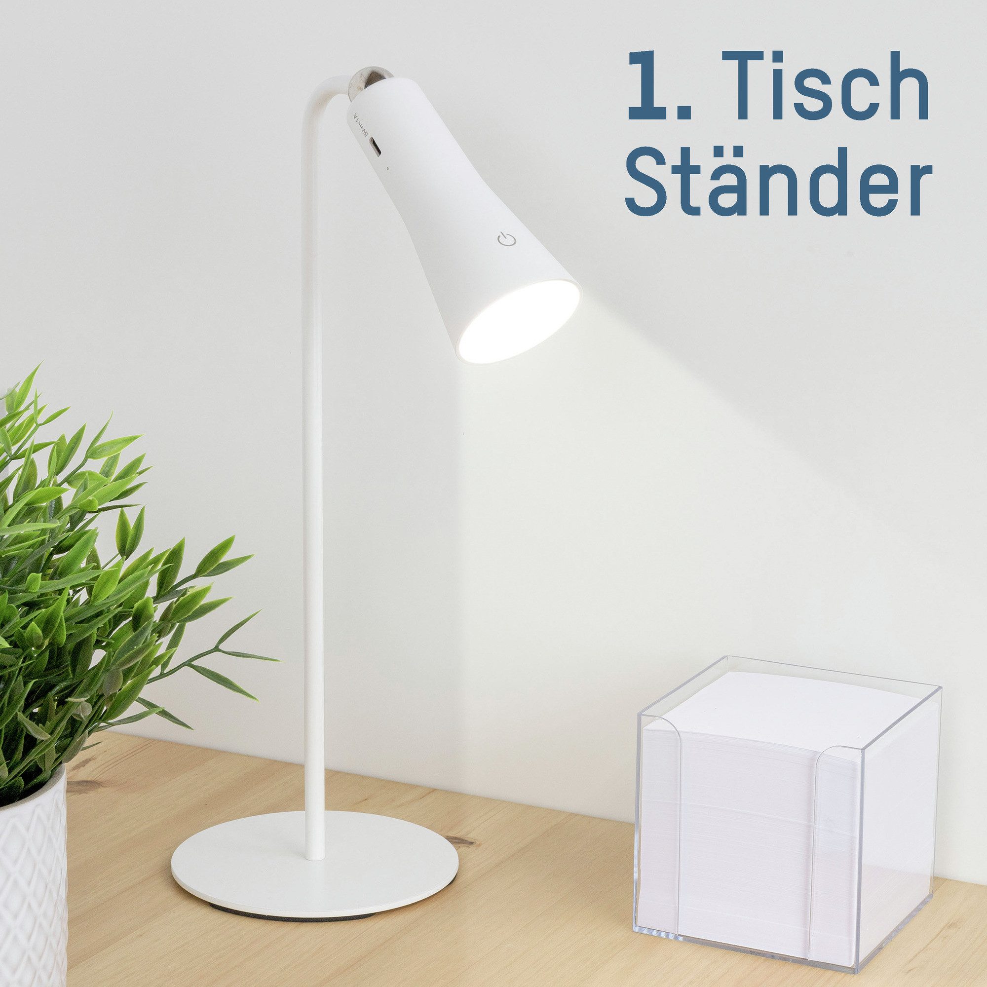 ANSMANN AG LED Dekolicht 3in1 Schreibtischlampe Touch Klemmbar LED Tischlampe stufenlos dimmbar, LED – Bild 4 von 5