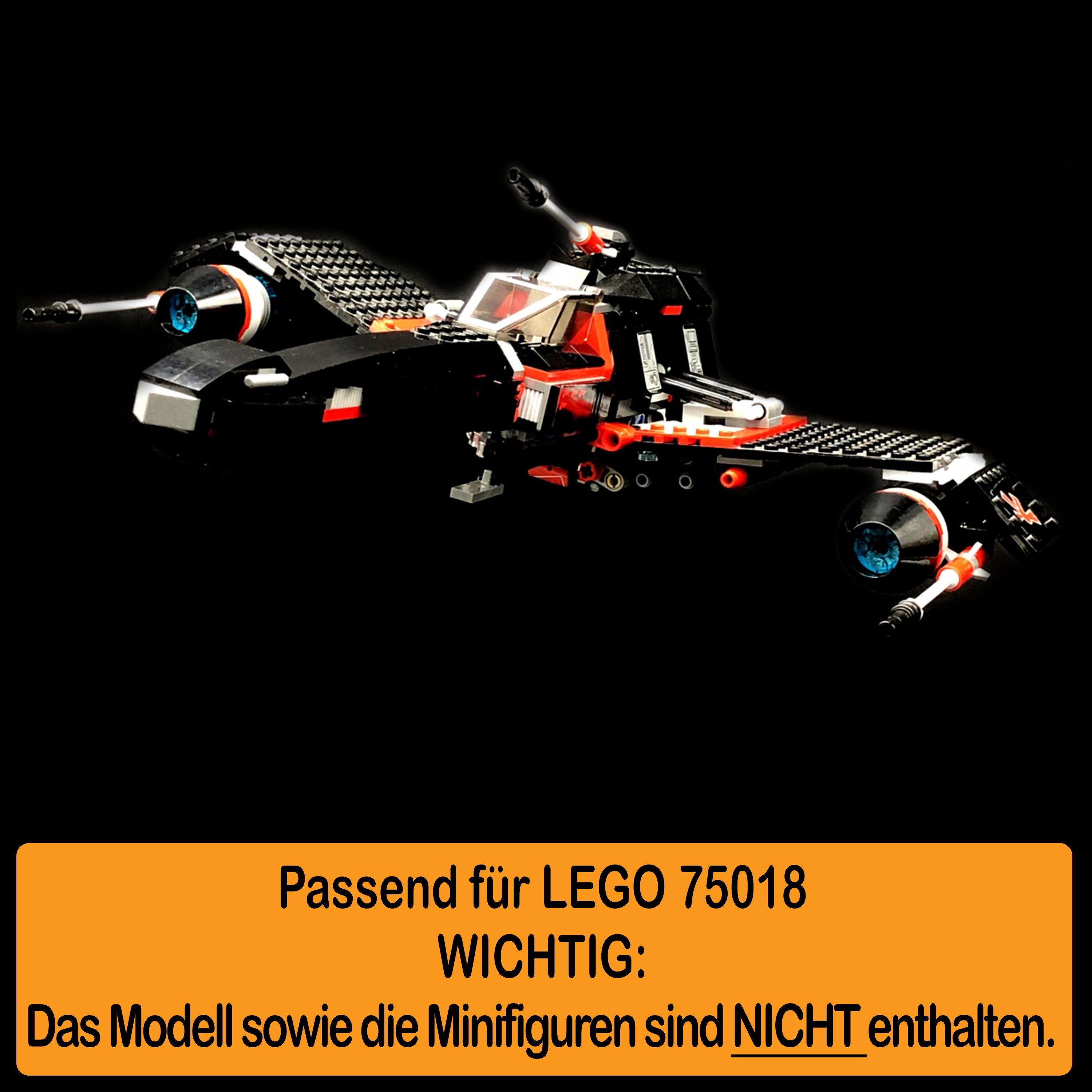 in für Jek-14´s selbst LEGO Stealth Acryl Standfuß (verschiedene Germany Made 100% Positionen Stand einstellbar, 75018 Display und Starfighter Winkel zum zusammenbauen), AREA17