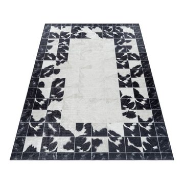 Teppich Waschbarer Teppich Federico Schwarz, Teppich Boss, rechteckig, Höhe: 7 mm