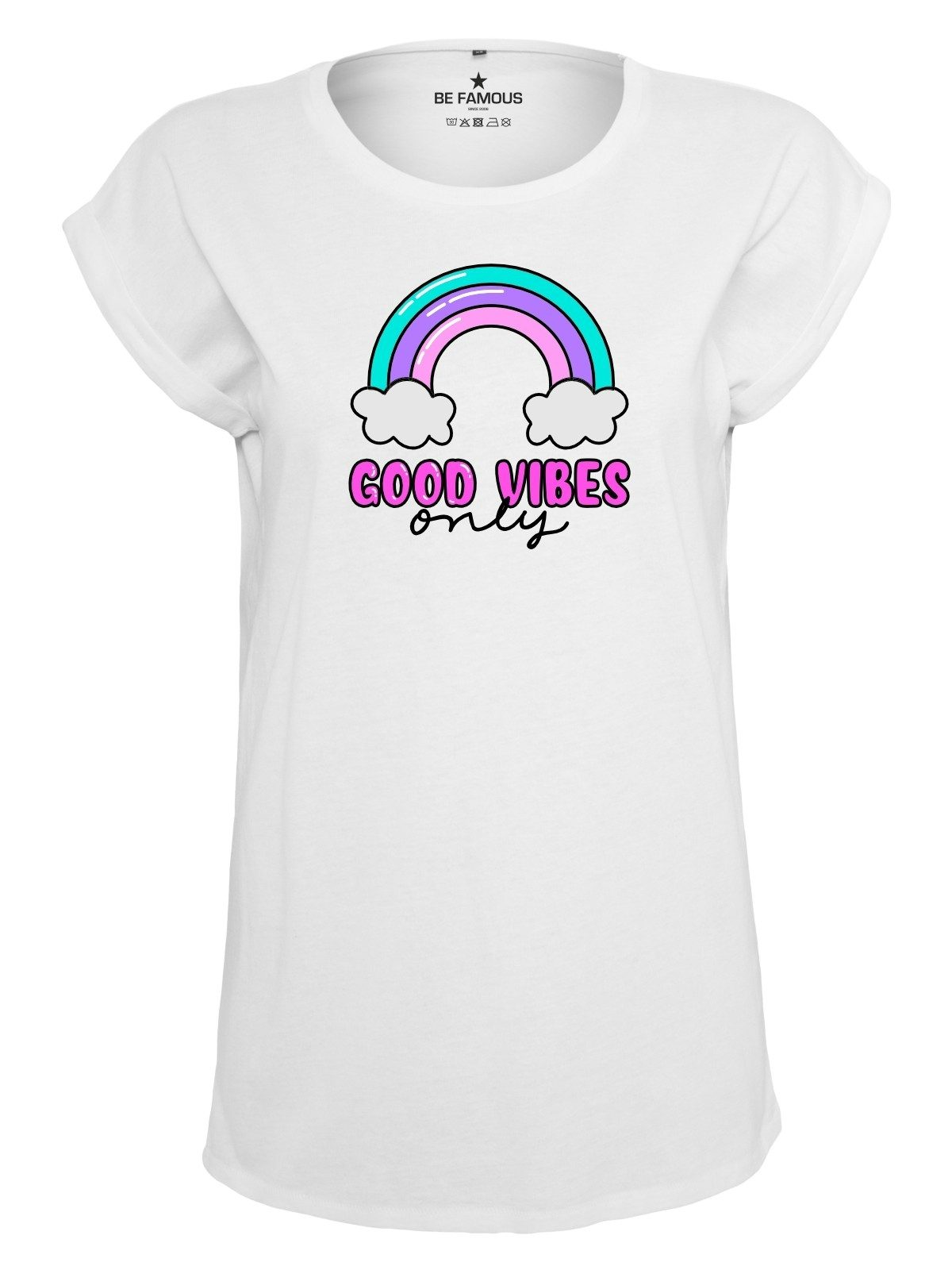 Be Famous Print-Shirt Rolled Good Vibes günstig online kaufen