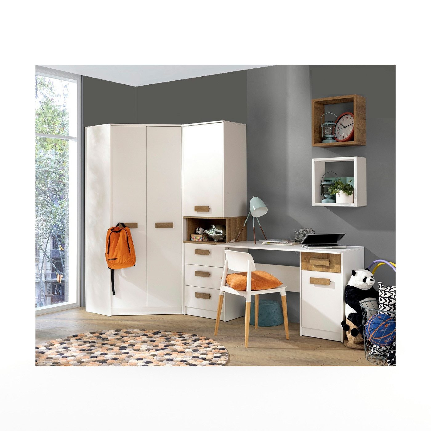 Marmex Möbel Jugendzimmer-Set Grant Set G16, (5-tlg), Soft-Close-Funktion