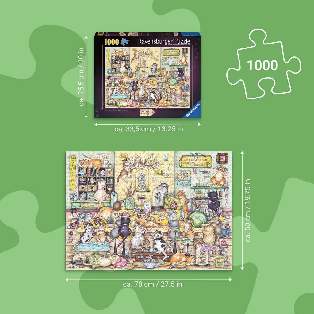 Ravensburger Verlag GmbH Puzzle Crazy Cats – 1000 Teile Puzzle von Ravensburger, 1000 Puzzleteile