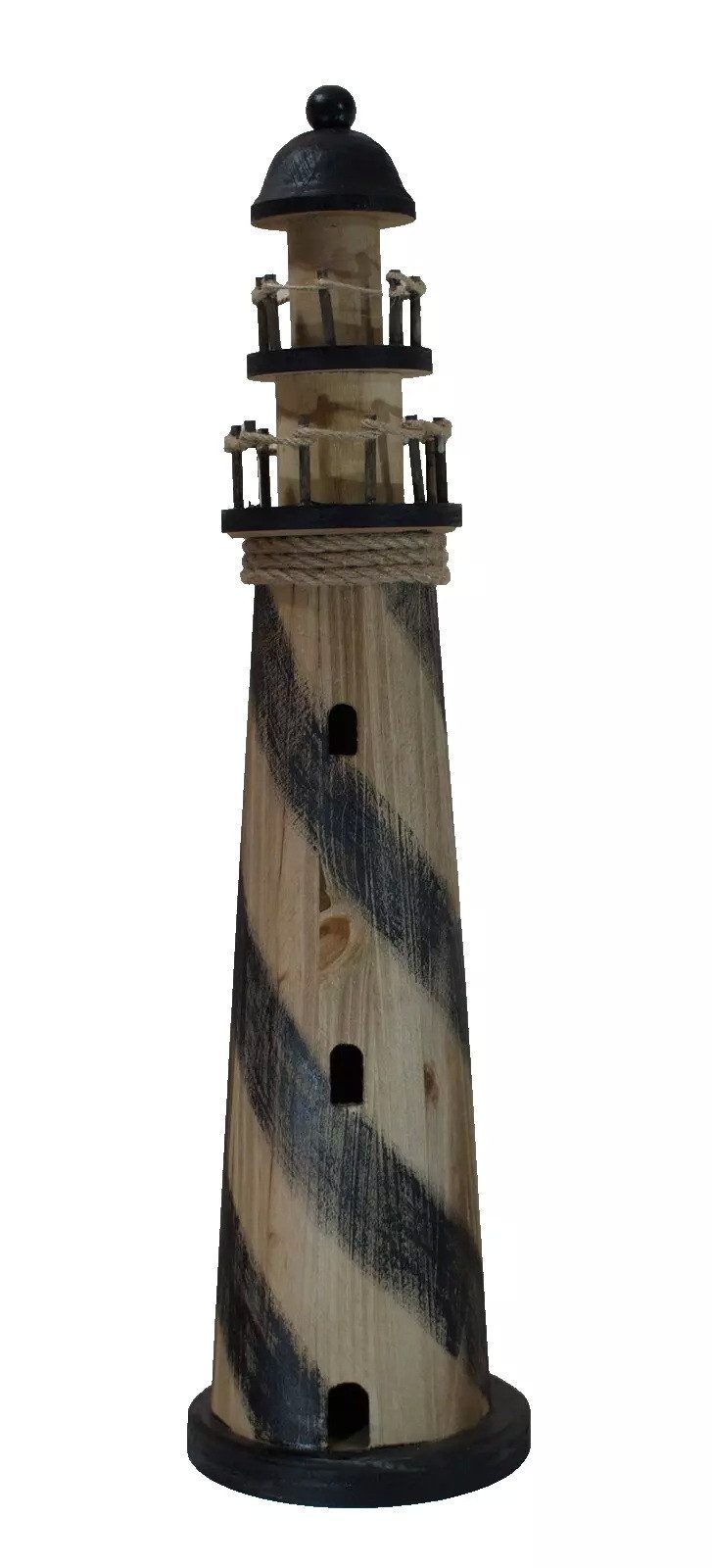 Dekofigur Deko Leuchtturm Holz Maritim Garten Turm Figur Skulptur Objekt