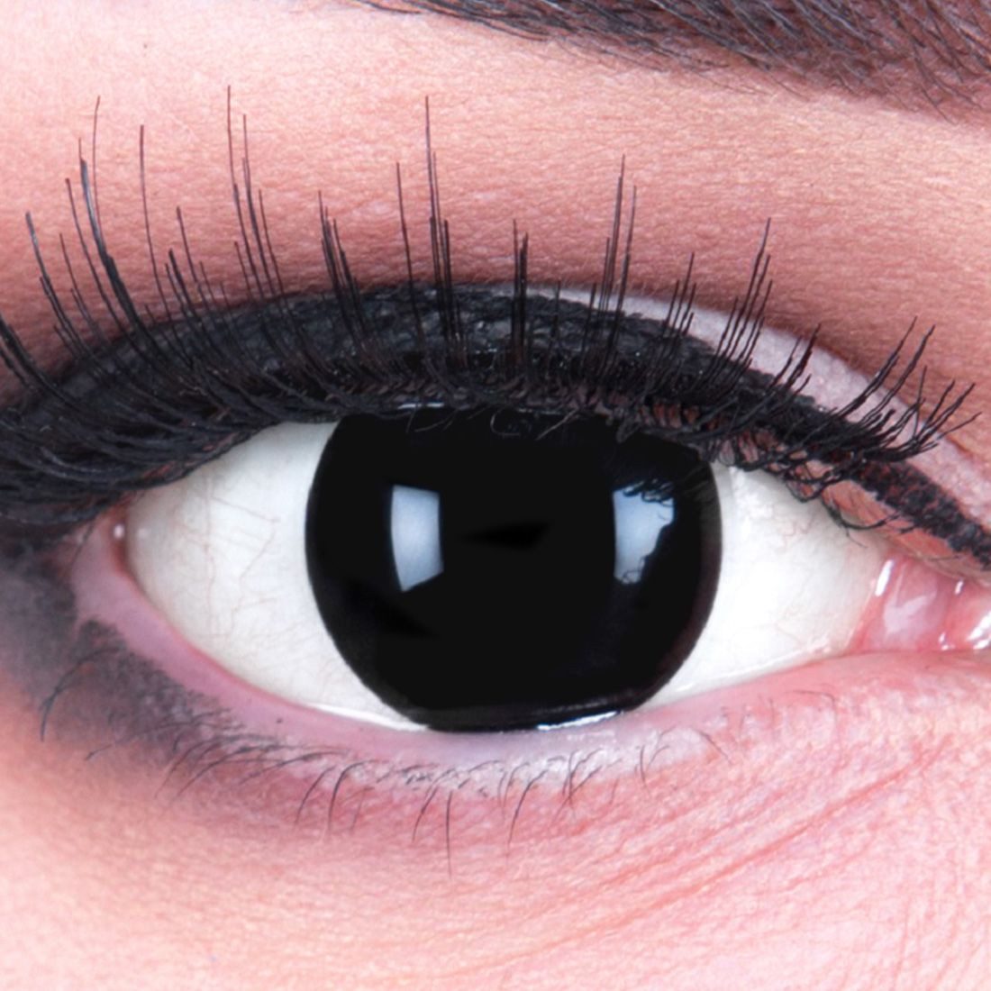 Jahreslinsen Farbige Blind Black Kontaktlinsen - Ohne Stärke für Cosplays