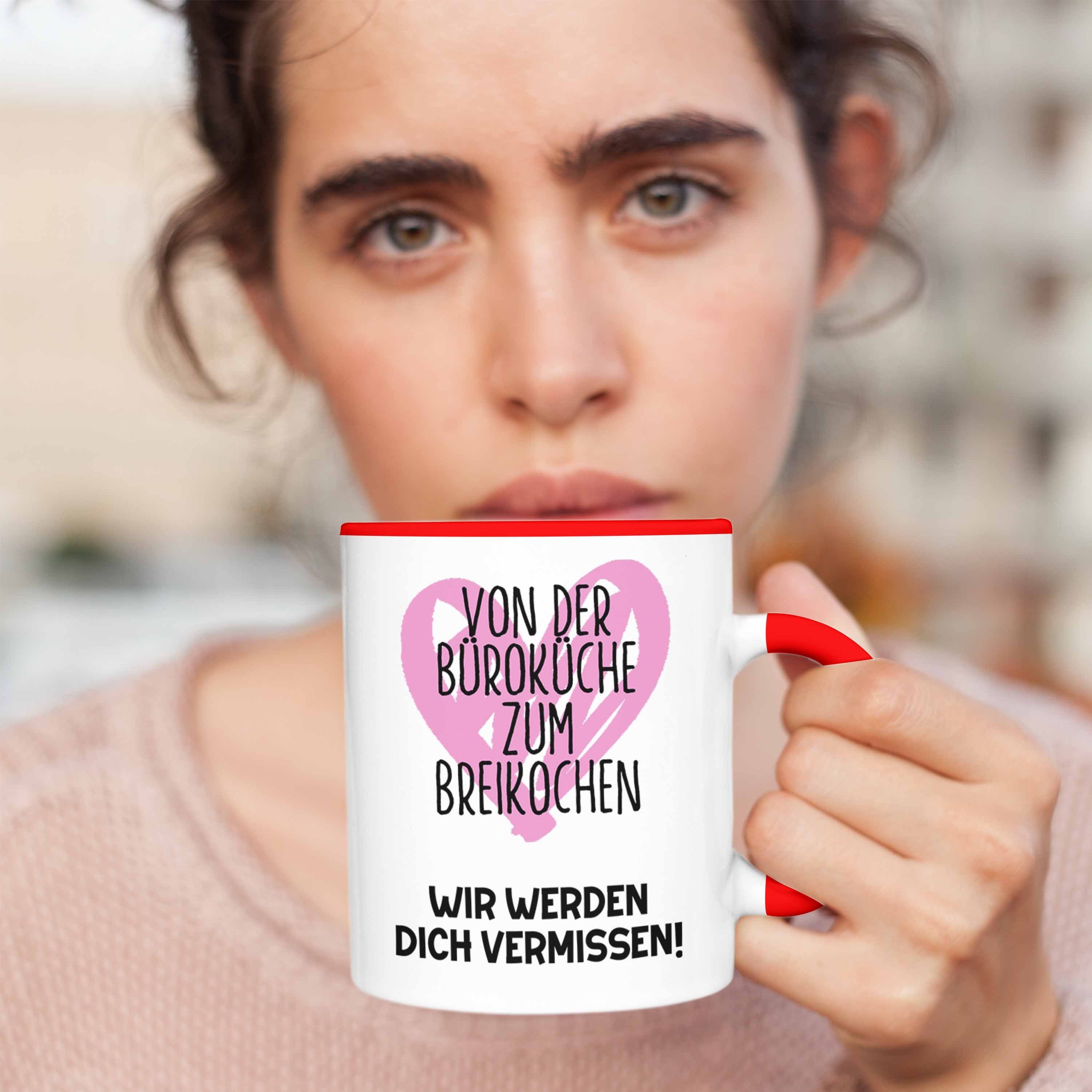 Abschieds Mama Trendation Abschied Rot Kollegin Tasse Tasse Mutterschutz Werdende Geschenk