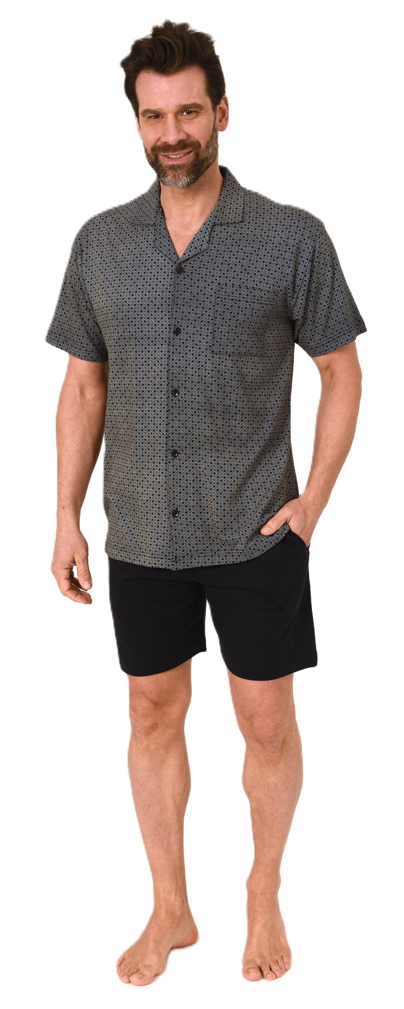 Normann Pyjama Herren kurzarm Schlafanzug Shorty günstig online kaufen