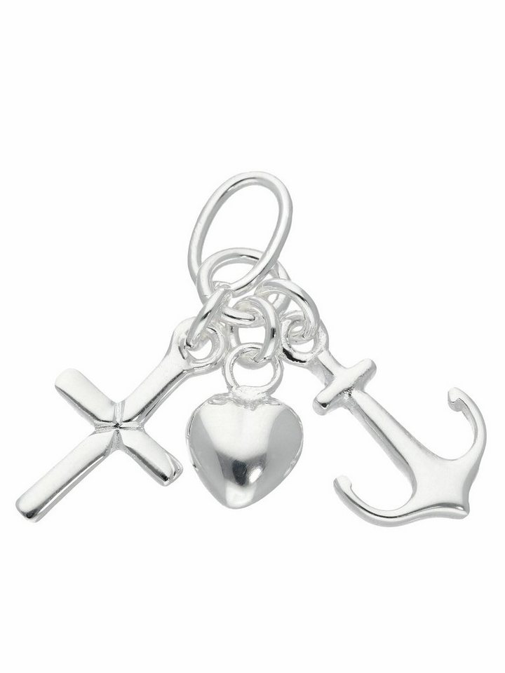 Adelia´s Kettenanhänger 925 Silber Anhänger Glaube-Liebe-Hoffnung,  Silberschmuck für Damen