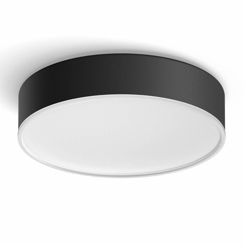 Philips Hue LED Deckenleuchte Bluetooth White Ambiance LED Deckenleuchte  Enrave in Schwarz 9,6W, keine Angabe, Leuchtmittel enthalten: Ja, fest  verbaut, LED, warmweiss, Deckenlampe, Deckenbeleuchtung, Deckenlicht